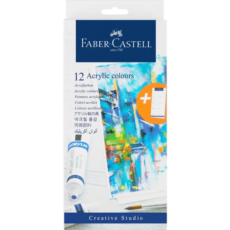 Faber-Castell Creative Studio Acrylfarben 12er Kartonetui